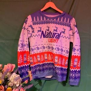 Natural Light Beer Christmas Sweater
